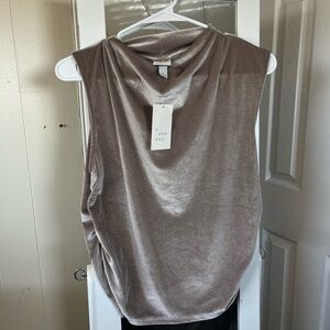 A New Day Women's Sleeveless Velvet Muscle Tee - Gray